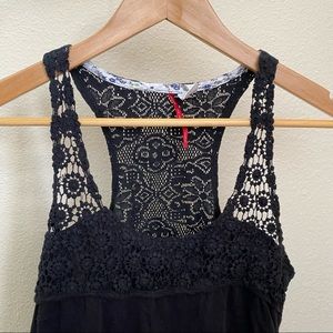 ELEMENT • Black Lace Tank Top - Size S